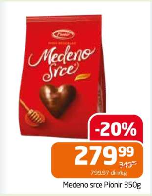 Medeno srce Pionir 350g