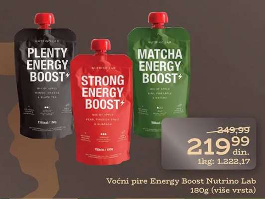 Voćni pire Energy Boost Nutrino Lab