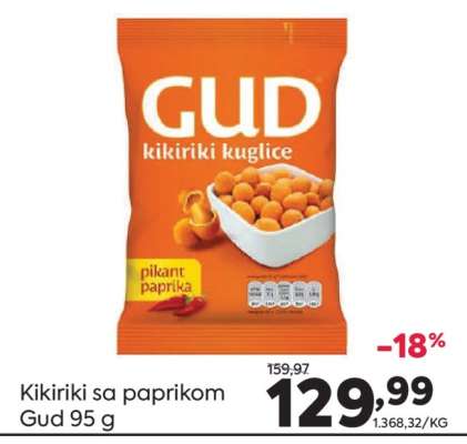 Kikiriki sa paprikom Gud 95 g