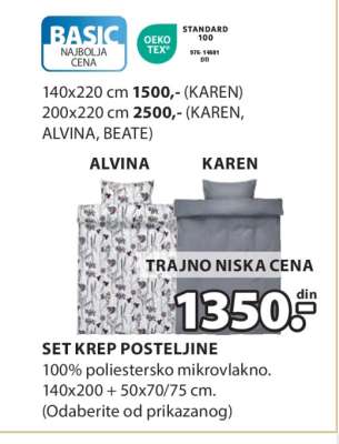SET KREP POSTELJINE