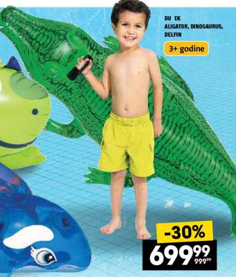 DUŠEK ALIGATOR, DINOSAURUS, DELFIN
