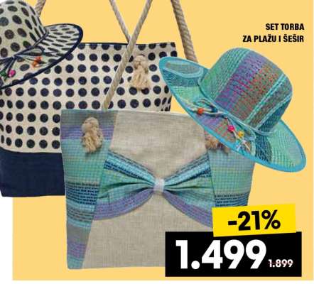 SET TORBA ZA PLAŽU I ŠEŠIR