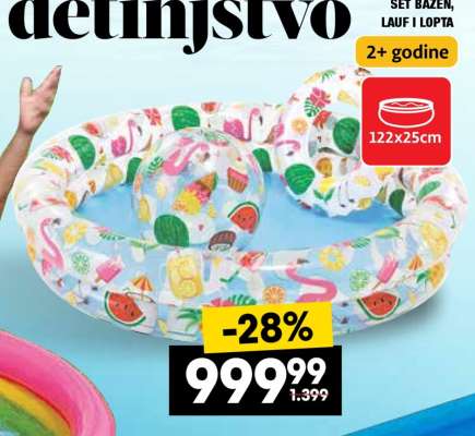 SET BAZEN, LAUF I LOPTA