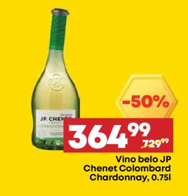 Vino belo JP Chenet Colombard Chardonnay, 0.75l