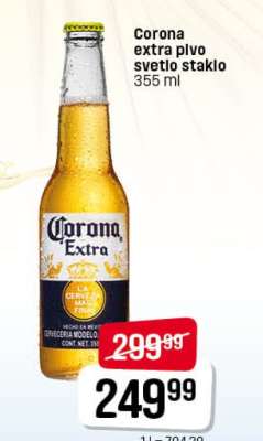 Corona Extra pivo svetlo staklo