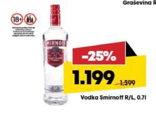 Vodka Smirnoff R/L, 0,7l