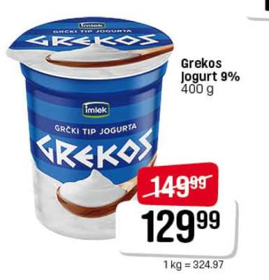 Grekos jogurt 9%