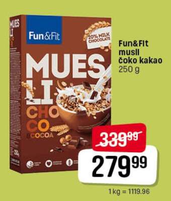 Fun&Fit musli čoko kakao 250 g