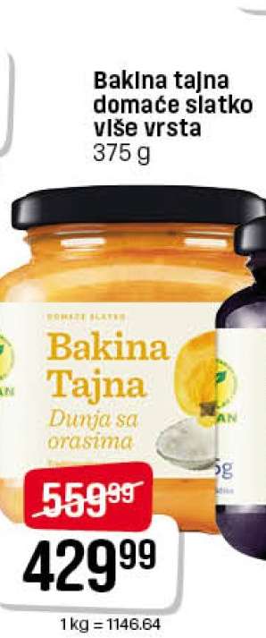 Bakina tajna domaće slatko više vrsta