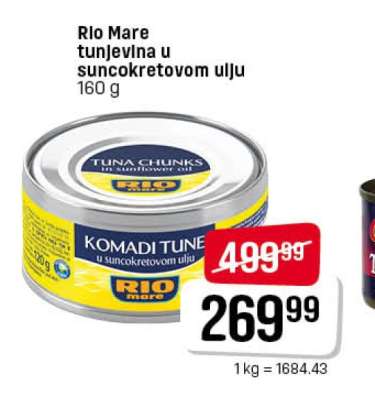 Rio Mare tunjevina u súncokretovom ulju