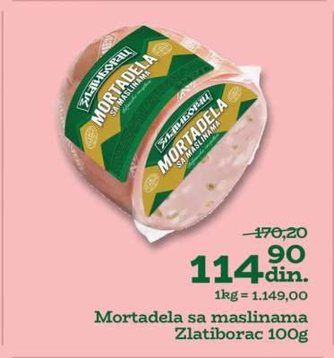 Mortadela sa maslinama Zlatiborac 100g