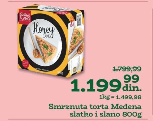 Smrznuta torta Medena Slatko i slano 800g