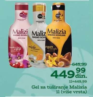 Gel za tuširanje Malizia
