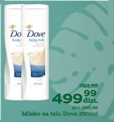 Mleko za telo Dove, 250ml