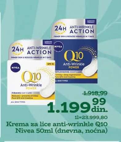 Krema za lice anti-wrinkle Q10 Nivea 50ml (dnevna, noćna)