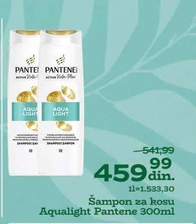 Šampon za kosu Aqualight Pantene 300ml