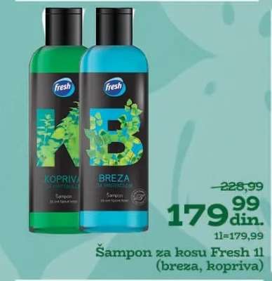 Šampon za kosu Fresh 11 (breza, kopriva)