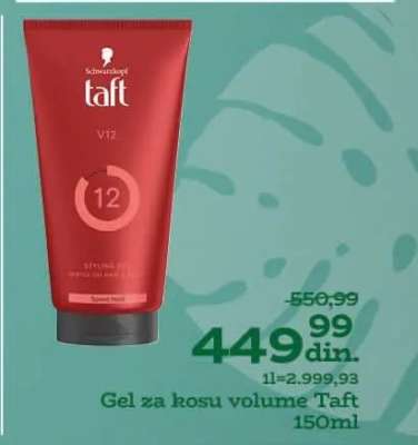 Gel za kosu volume Taft