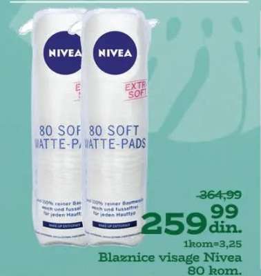 Blaznice visage Nivea 80 kom.