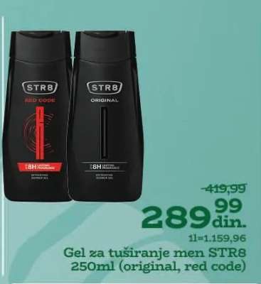 Gel za tuširanje men STR8 250ml (original, red code)