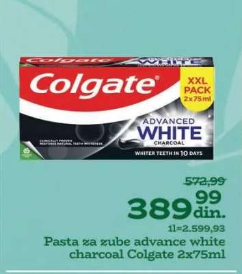 Pasta za zube advance white charcoal Colgate 2x75ml