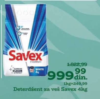 Deterdžent za veš Savex 4kg