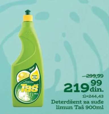 Deterdžent za sude limun Taš 900ml