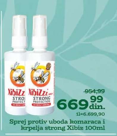 Sprej protiv uboda komaraca i krpelja strong Xibiz 100ml