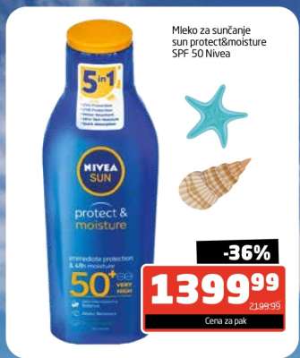 Mleko za sunčanje sun protect&moisture SPF 50 Nivea