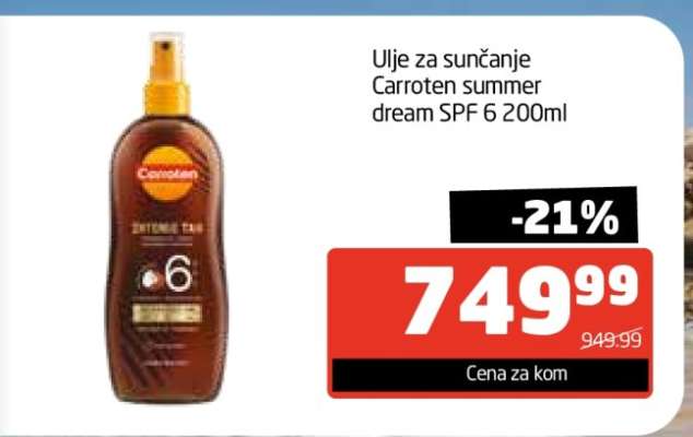 Ulje za sunčanje Carroten summer dream SPF 6 200ml