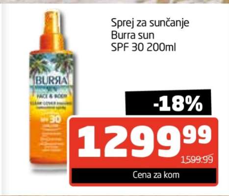 Sprej za sunčanje Burra sun SPF 30 200ml