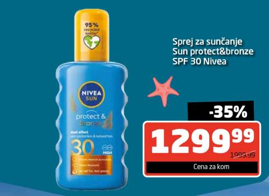 Sprej za sunčanje Sun protect&bronze SPF 30 Nivea
