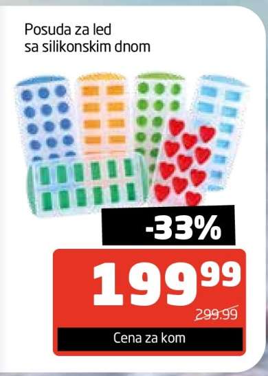 Posuda za led sa silikonskim dnom