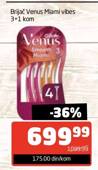 Brijač Venus Miami vibes 3+1 kom
