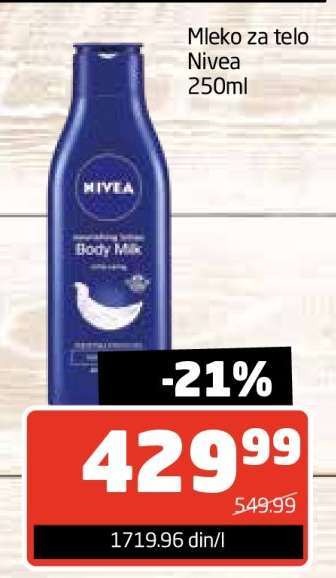 Mleko za telo Nivea 250ml