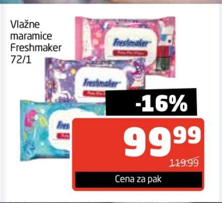 Vlažne maramice Freshmaker 72/1