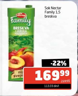 Sok Nectar Family 1,5 breskva