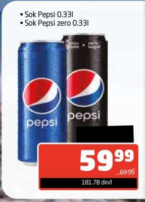 Sok Pepsi 0.33l / Sok Pepsi zero 0.33l