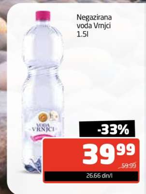Negazirana voda Vrnci 1.5l