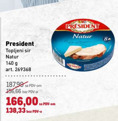 President Topljeni sir Natur