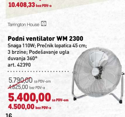 Podni ventilator WM 2300