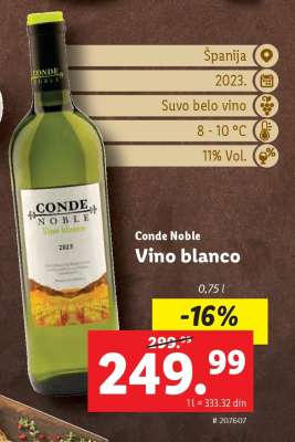 Conde Noble Vino blanco