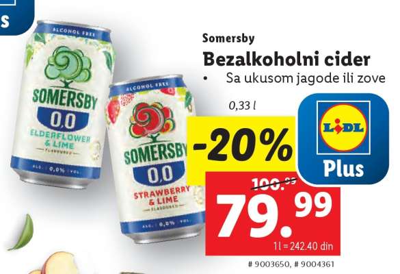 Somersby Bezalkoholni Cider