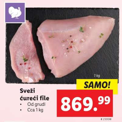 Sveži ćureći file