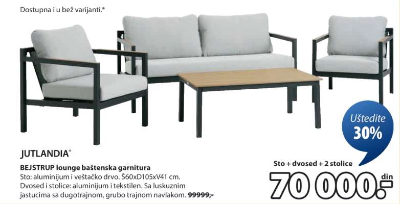 JUTLANDIA BEJSTRUP lounge baštenska garnitura