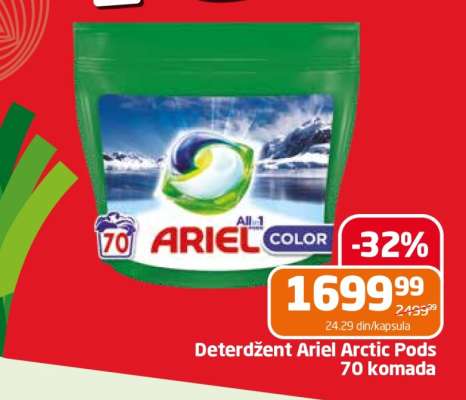Deterdžent Ariel Arctic Pods 70 komada