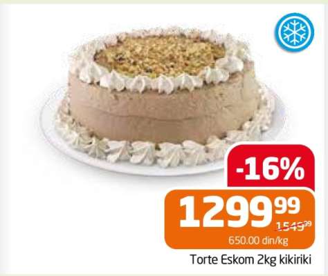Torte Eskom 2kg kikiriki