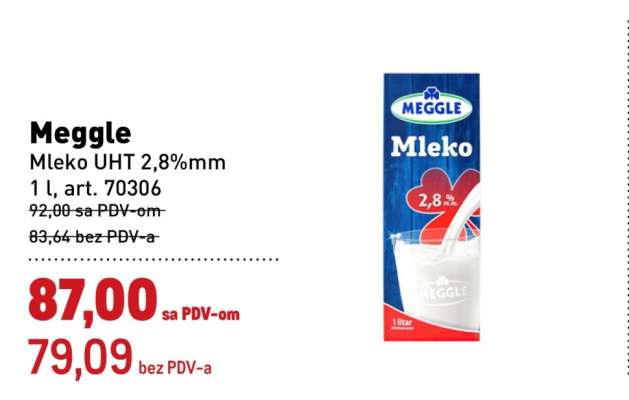 Meggle Mleko UHT 2,8%