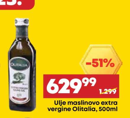 Ulje maslinovo extra vergine Olitalia, 500ml
