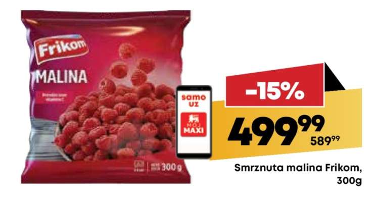 Smrznuta malina Frikom, 300g